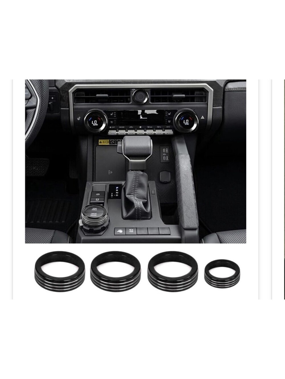 KUJOOY Interior Accessories For Toyota Tacoma/4Runner (14" Display) - Black